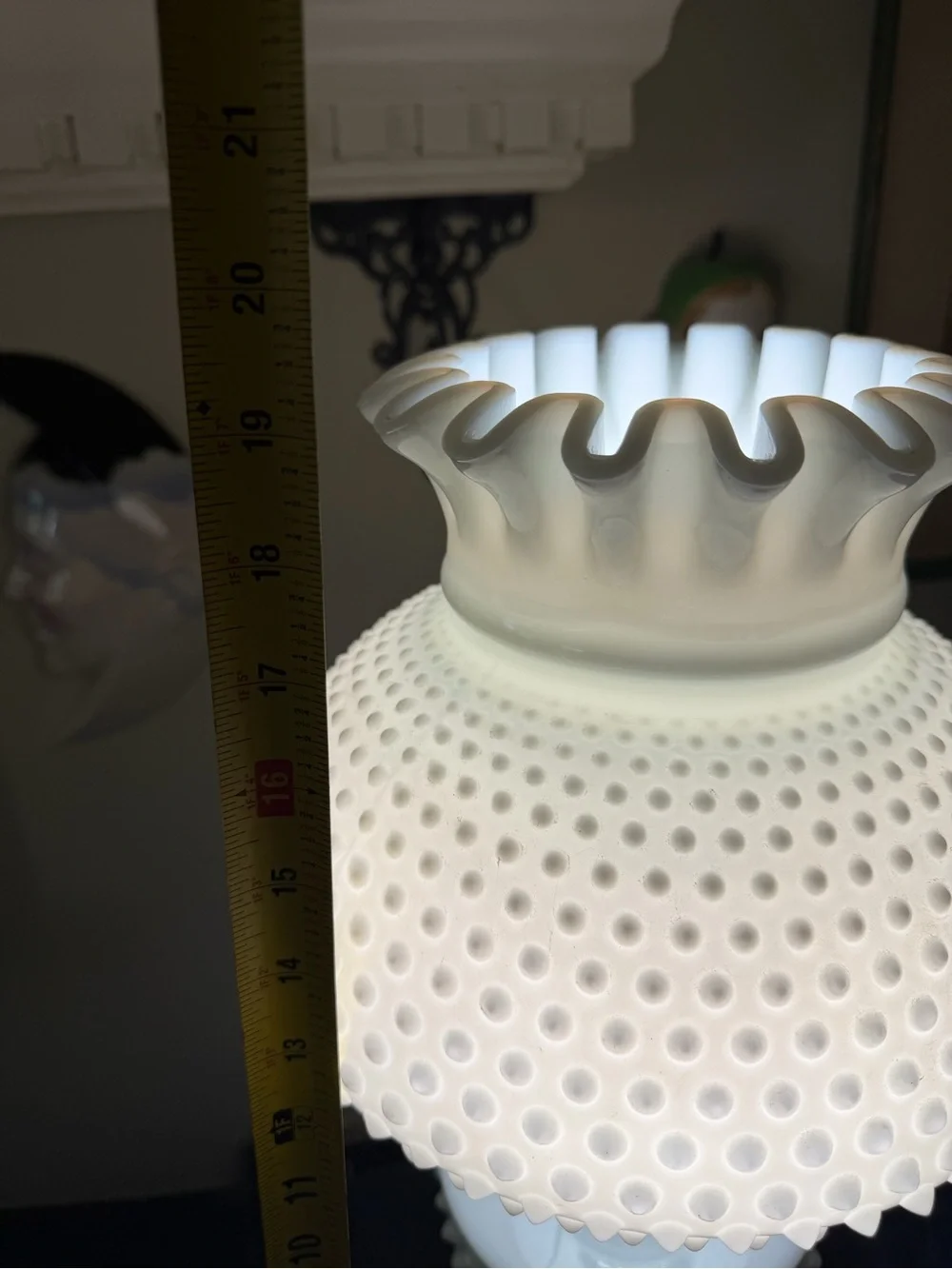 Vintage White Milk Glass Hobnail 